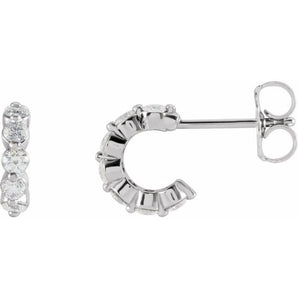 The Orfeo — Round Accented Hoop Earrings - Yellow