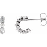 The Orfeo — Round Accented Hoop Earrings - Yellow