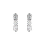 1 3/4 ct tw Round Lab Grown Diamond Accented Hoop Earrings in 14K... - view 2