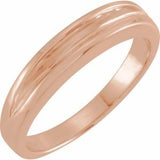 The Diora Wedding Band — Rose Gold