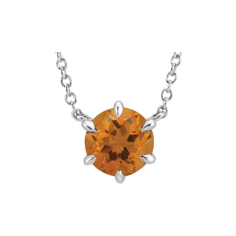 Solitaire Lab Grown Diamond Necklace in 14K White Gold (18")...