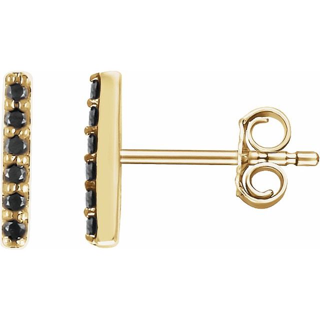 The Kaja — Round Diamond Earrings - Yellow