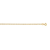 14K Gold .95mm Machine Rope Chain (Carded) 