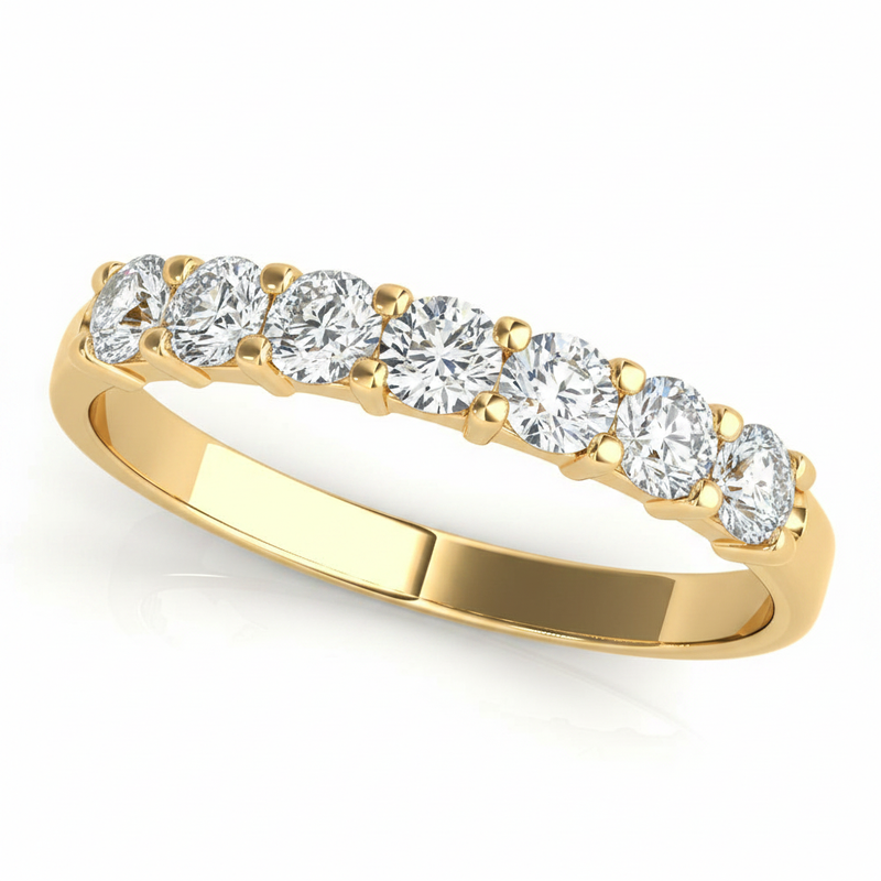 1/2 ctw 7 Stone Band — Yellow Gold