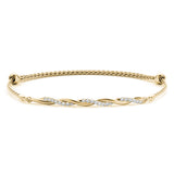 Diamond Gold Twist Bracelet
