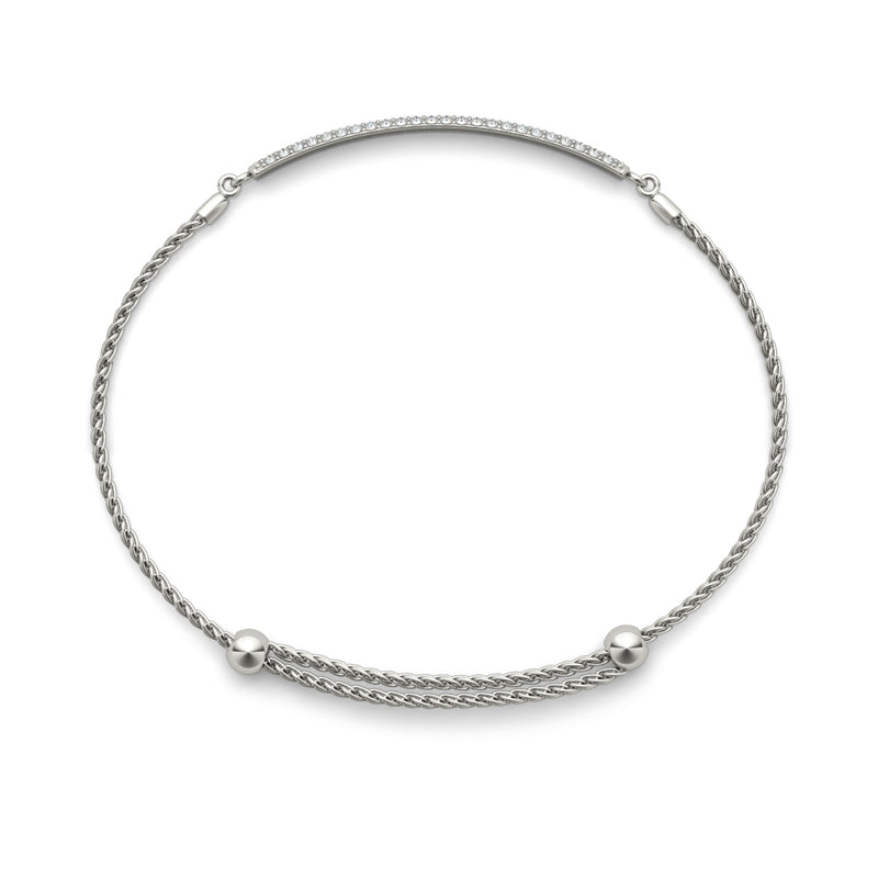 3 Row Diamond Bracelet - alt view