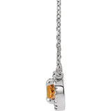 3 ct tw Halo Lab Grown Diamond Necklace in 14K White Gold (18")... - view 2