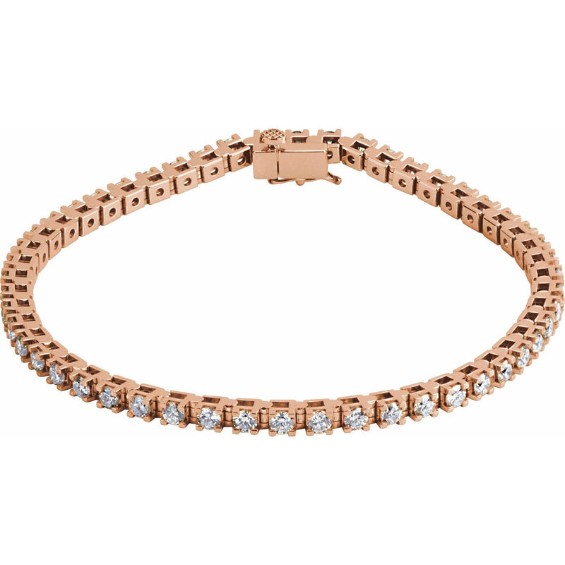 7" Lab Grown Diamond Line Bracelet in 14K White Gold (3 1/2 ct tw...