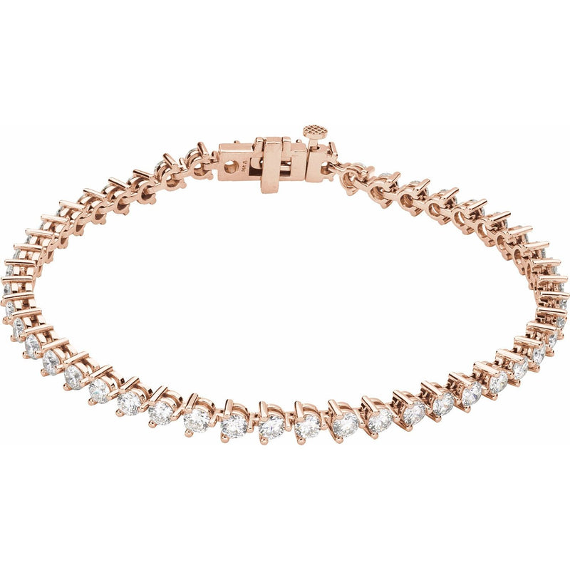 7" Lab Grown Diamond Line Bracelet in 14K White Gold (4 3/4 ct tw...