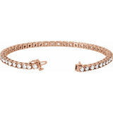 7" Lab Grown Diamond Line Bracelet in 14K White Gold (4 3/4 ct tw... - view 2