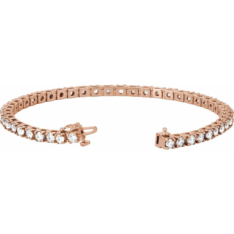 7" Lab Grown Diamond Line Bracelet in 14K White Gold (4 3/4 ct tw... - view 2