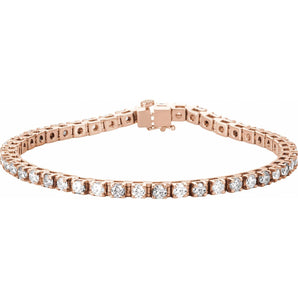 7" Lab Grown Diamond Line Bracelet in 14K White Gold (4 3/4 ct tw...