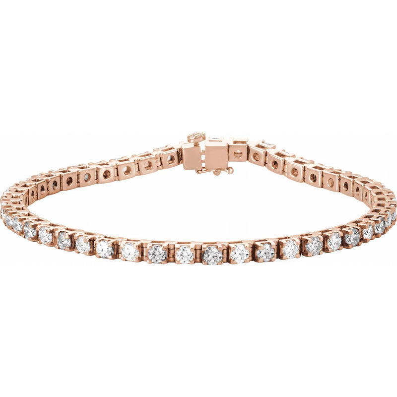 7" Lab Grown Diamond Line Bracelet in 14K White Gold (4 3/4 ct tw...
