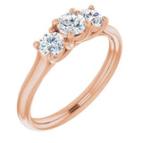 The Talos — Three-Stone Engagement Ring - Rose