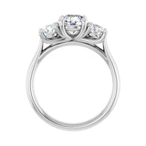 1 3/4 ct Round Lab Grown Diamond Three-Stone Engagement Ring in 1... - view 2