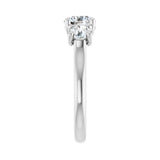 1 3/4 ct Round Lab Grown Diamond Three-Stone Engagement Ring in 1... - view 4