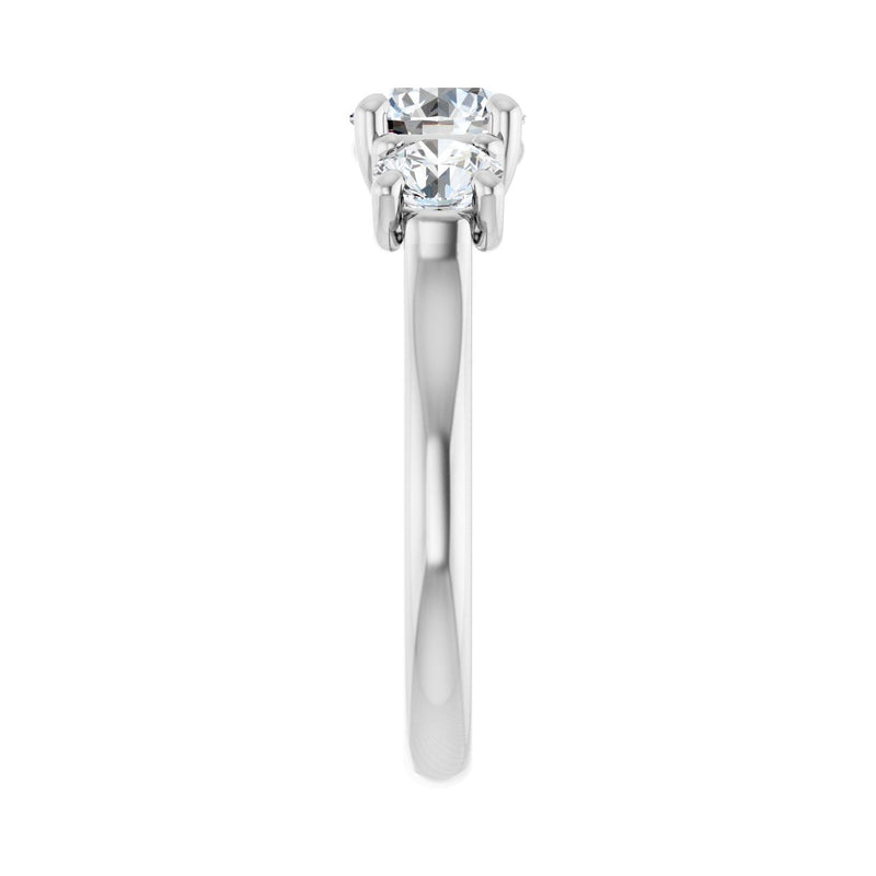 1 3/4 ct Round Lab Grown Diamond Three-Stone Engagement Ring in 1... - view 4