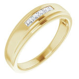 Five-Stone Band — 2 X 2 mm Square (122788) — 14K Yellow Gold