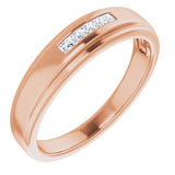 Five-Stone Band — 1.8 X 1.8 mm Square (122788) — 14K Rose Gold