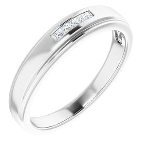 Five-Stone Band — 1.5 X 1.5 mm Square (122788)