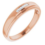 Five-Stone Band — 1.5 X 1.5 mm Square (122788) — 14K Rose Gold