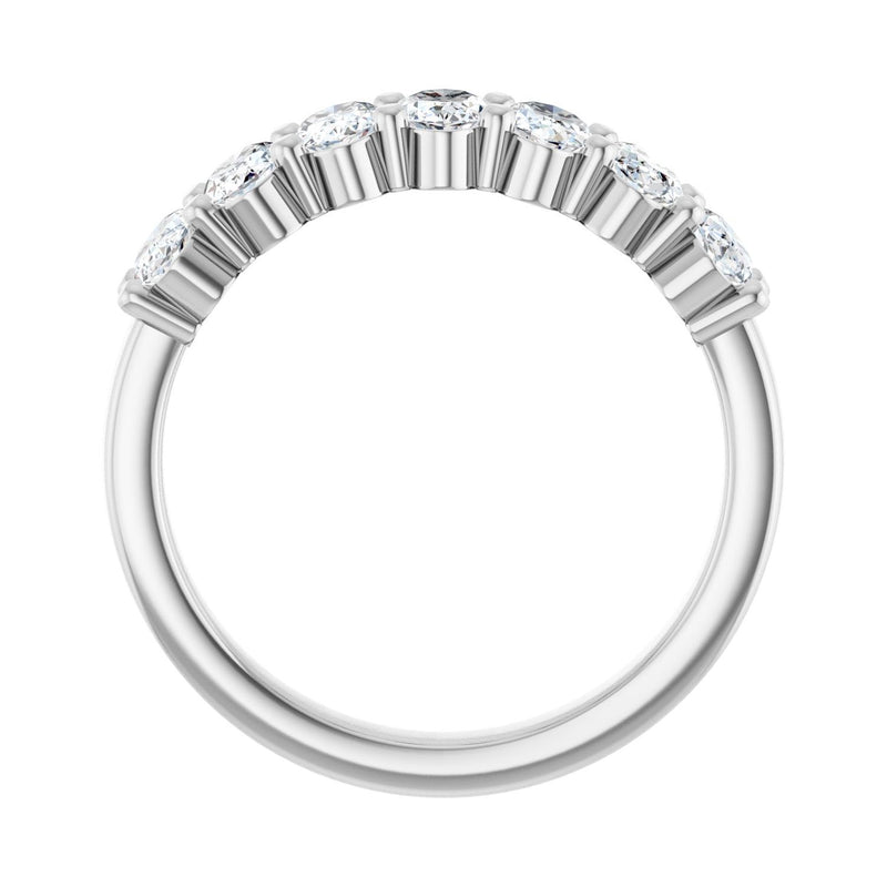 1 1/3 ct tw Diamond Lab Grown Anniversary Band in 14K White Gold... - view 2