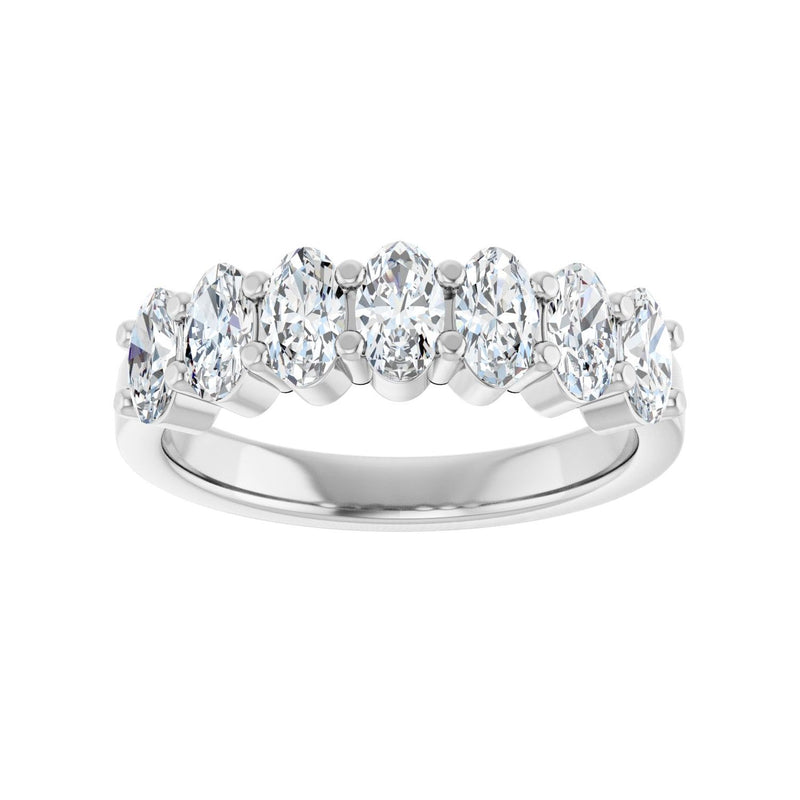 1 1/3 ct tw Diamond Lab Grown Anniversary Band in 14K White Gold... - view 3