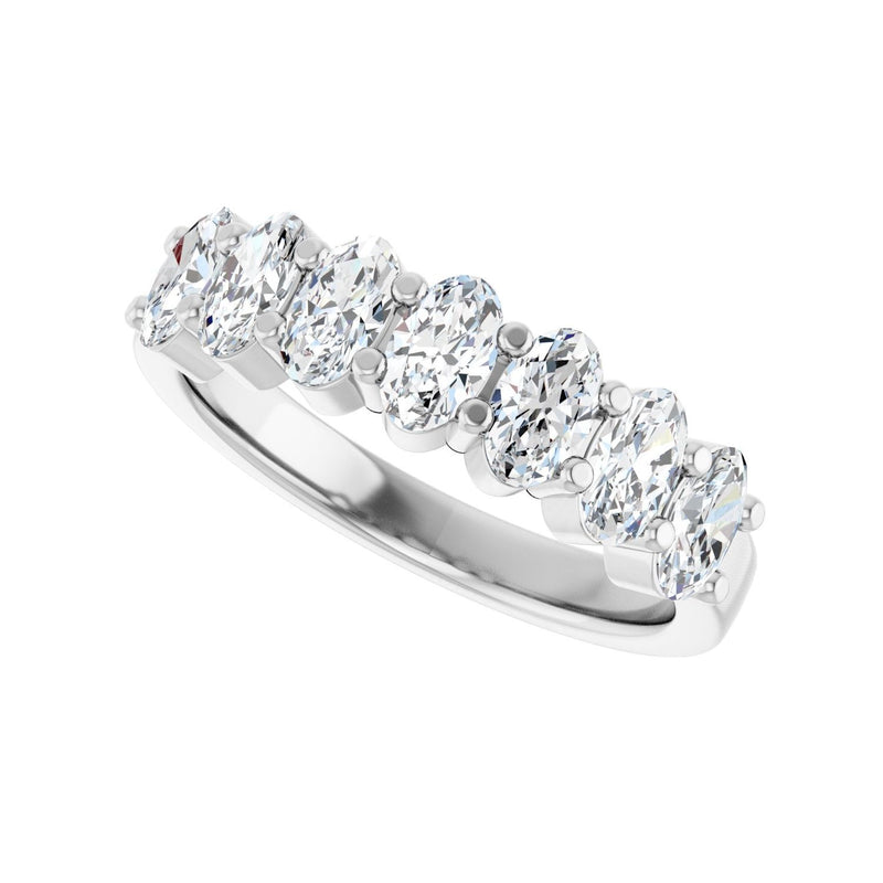1 1/3 ct tw Diamond Lab Grown Anniversary Band in 14K White Gold... - view 5