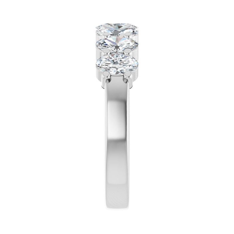 1 1/3 ct tw Diamond Lab Grown Anniversary Band in 14K White Gold... - view 4