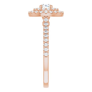 The Suri — Round Double Halo Engagement Ring - view 4