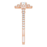 The Suri — Round Double Halo Engagement Ring - view 4
