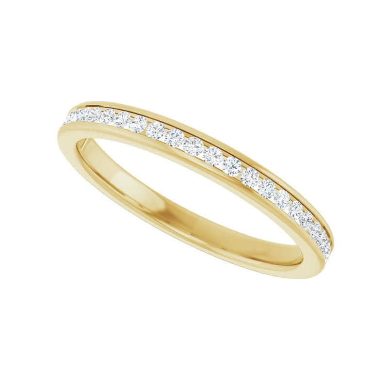 1/5 ct tw Channel-Set Lab Grown Anniversary Band in 14K White Gol... - view 5