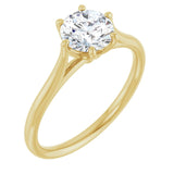The Osaka — Round Cathedral Solitaire Engagement Ring - view 1