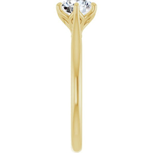 The Osaka — Round Cathedral Solitaire Engagement Ring - view 4