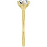 The Osaka — Round Cathedral Solitaire Engagement Ring - view 4