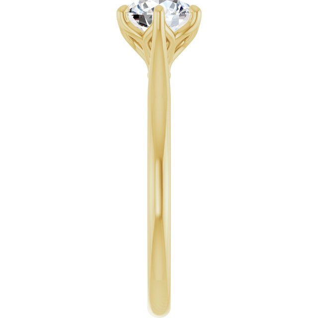 The Osaka — Round Cathedral Solitaire Engagement Ring - view 4