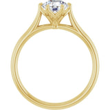 The Osaka — Round Cathedral Solitaire Engagement Ring - view 2