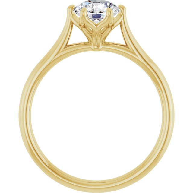 The Osaka — Round Cathedral Solitaire Engagement Ring - view 2