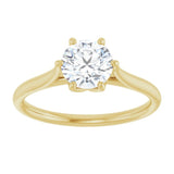 The Osaka — Round Cathedral Solitaire Engagement Ring - view 3