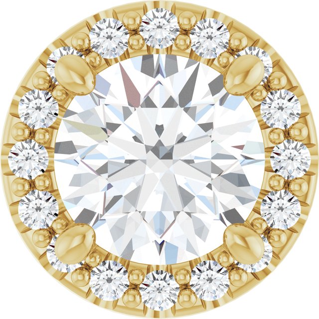 The Petra — Round Halo Pendant - Yellow