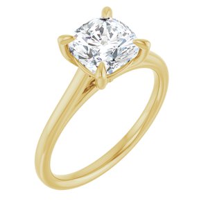 The Nara — Round Solitaire Engagement Ring — Yellow Gold