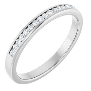Channel-Set Diamond Wedding Band — 1.5 mm Round (123133)