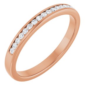 Channel-Set Diamond Wedding Band — 1.5 mm Round (123133) — 14K Rose Gold