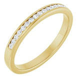 Channel-Set Diamond Wedding Band — 1.5 mm Round (123133) — 14K Yellow Gold