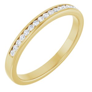 Channel-Set Diamond Wedding Band — 1.5 mm Round (123133) — 14K Yellow Gold