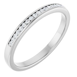 Channel-Set Diamond Wedding Band — 1.3 mm Round (123133)