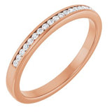 Channel-Set Diamond Wedding Band — 1.3 mm Round (123133) — 14K Rose Gold