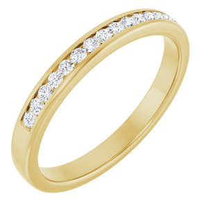 Channel-Set Diamond Wedding Band — 1.7 mm Round (123133) — 14K Yellow Gold