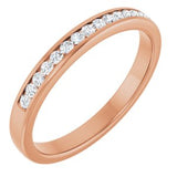Channel-Set Diamond Wedding Band — 1.7 mm Round (123133) — 14K Rose Gold