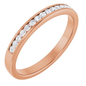 Channel-Set Diamond Wedding Band — 1.7 mm Round (123133) — 14K Rose Gold
